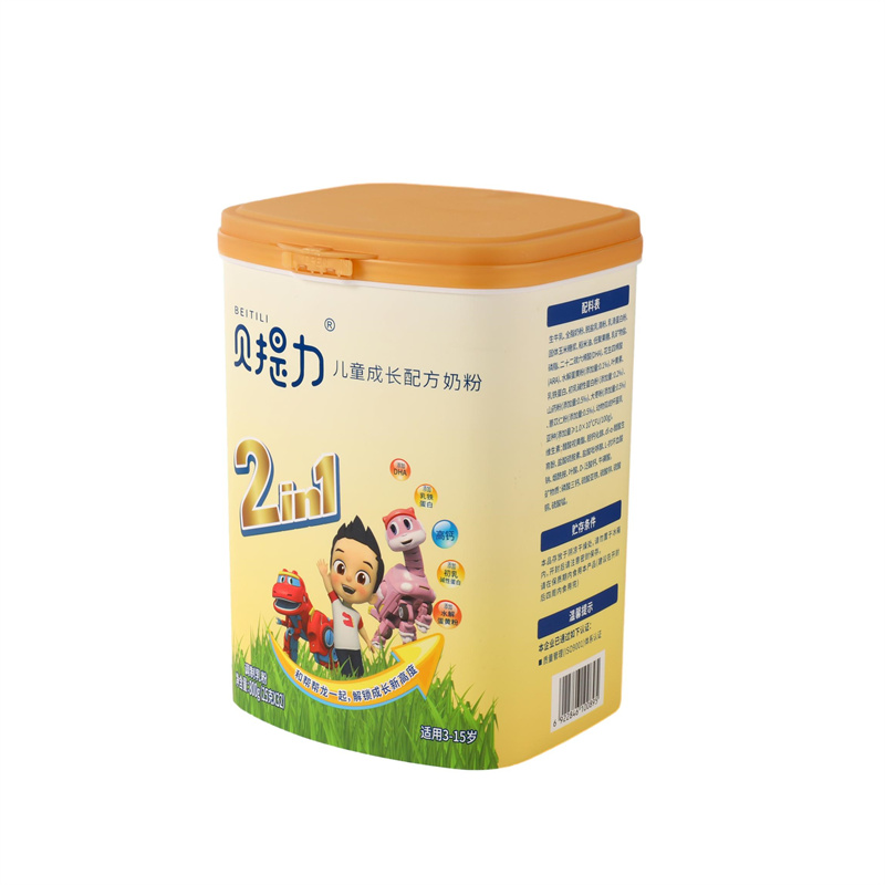 105 oz Plastic Milk Powder Rectangle Tub