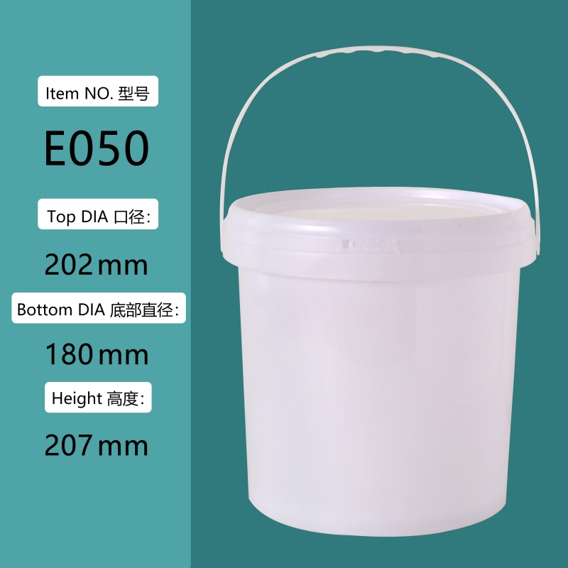 Custom Plastic Bucket with Tear Strip Lid