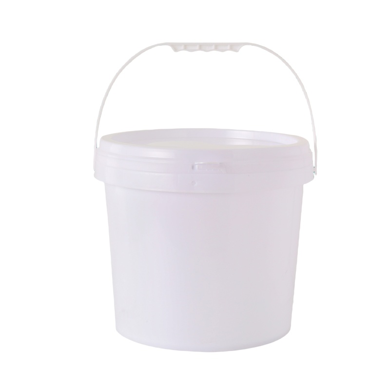 Cubo de plástico de 2,5 galones con asa y tapa Contenedores de almacenamiento de alimentos de 11 litros Cubo de uso múltiple