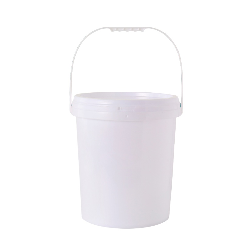 Cubo de plástico de calidad alimentaria de 15 litros, cubo redondo de 4 galones con tapa sellada