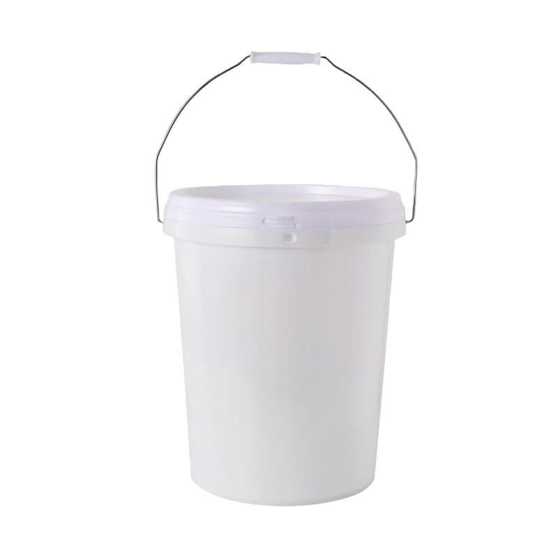 Cubo de plástico de 4 galones con asa y tapa, cubo de almacenamiento de alimentos para todo uso