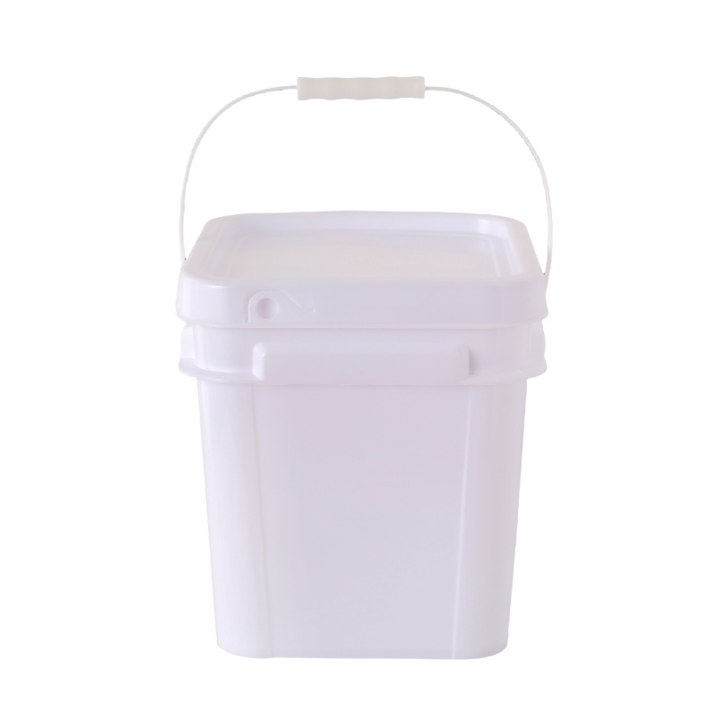 Cubo de plástico cuadrado de plástico de grado de alimentación de 9L