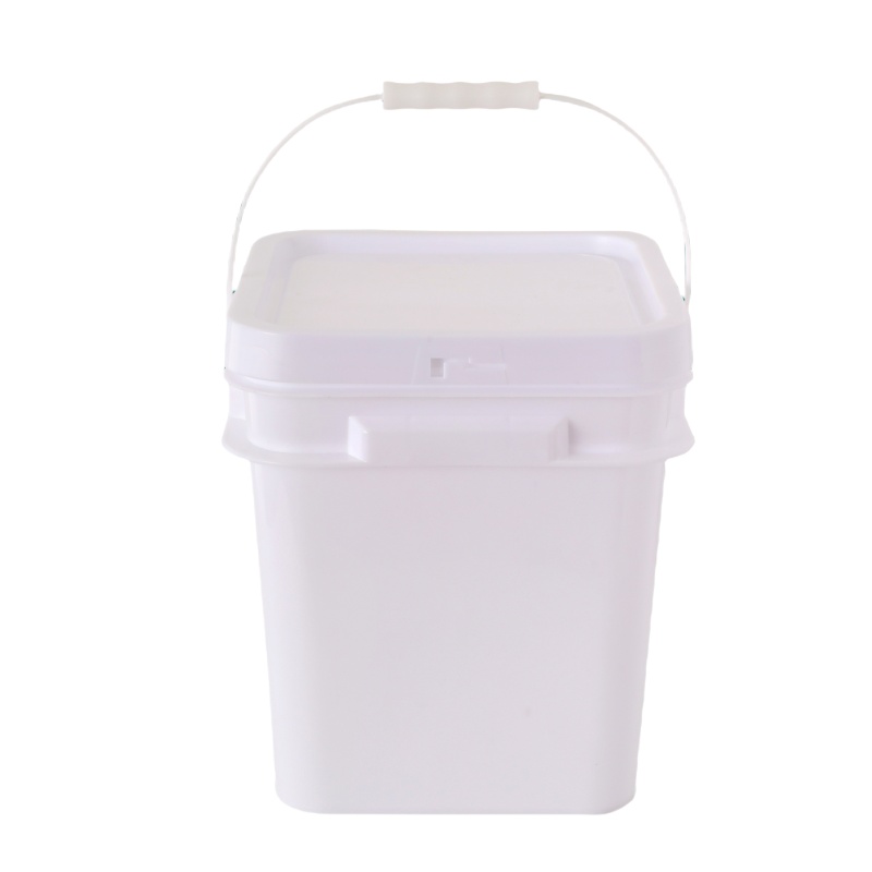 Customable de 3 galones 12l plástico cuadrado de plástico lavado de polvo de polvo