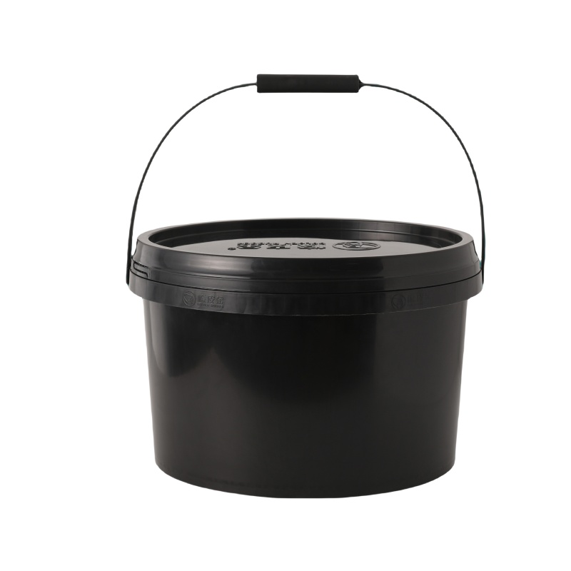 13.5L cubo de plástico ovalado con tapa de manija de 3.5gallon de pintura vacía para almacenamiento